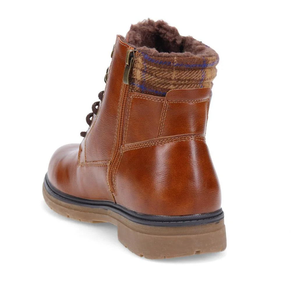 Fur Cuffed Wide Fit Boots - XINGH40009 / 325 765 - Tan - Image 3