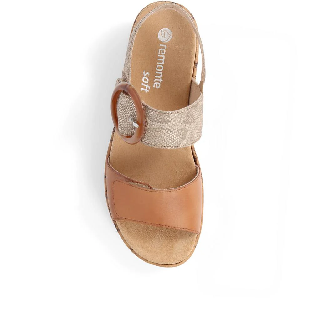 Dual-Fitting Two-Tone Sandals - DRS33503 / 319 686 - Tan Multi - Image 5