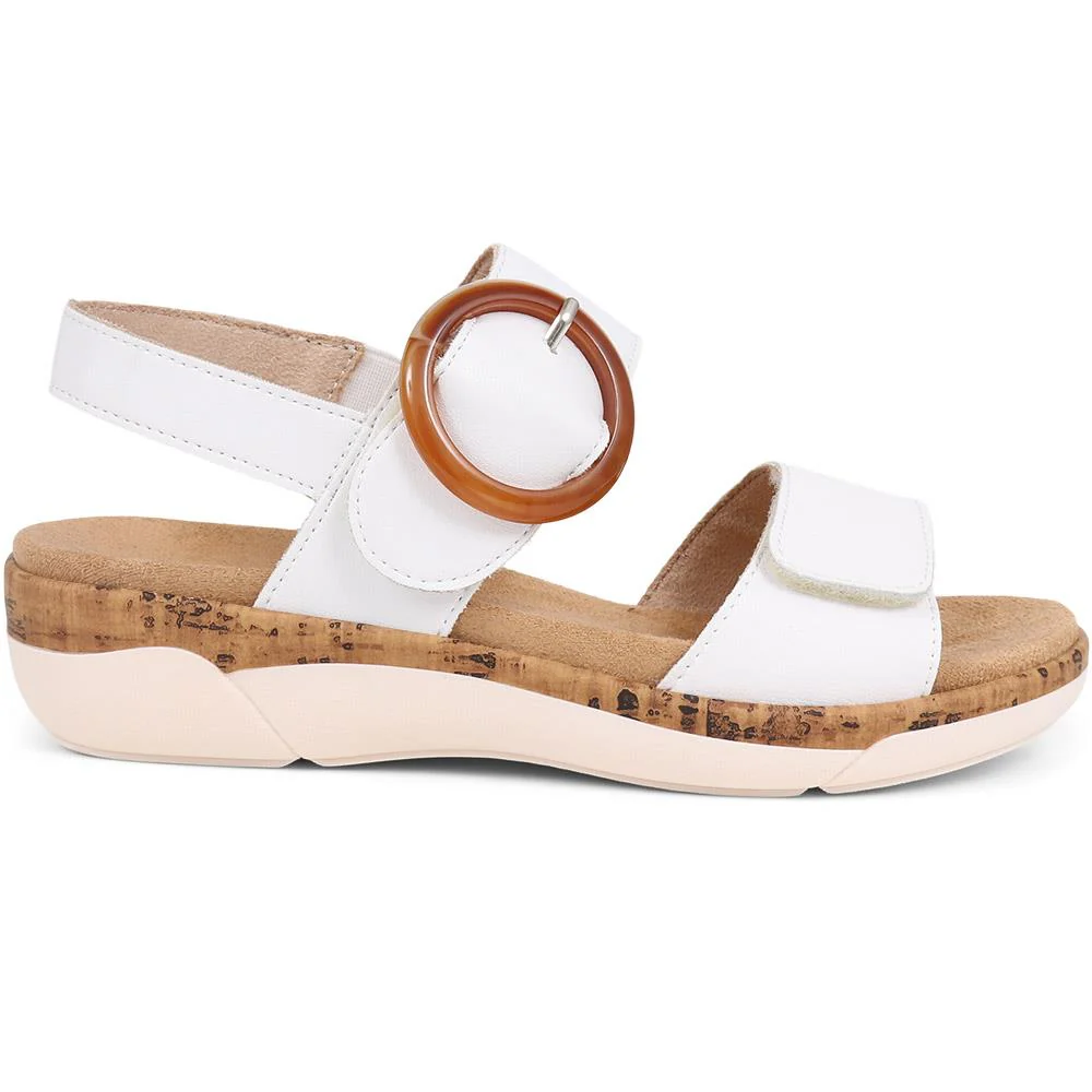 Dual-Fitting Two-Tone Sandals - DRS33503 / 319 686 - White - Image 2