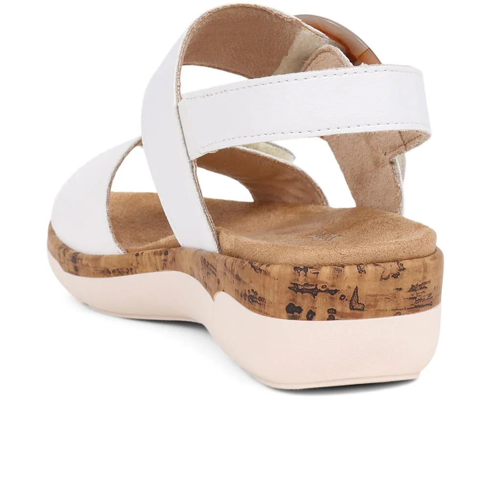 Dual-Fitting Two-Tone Sandals - DRS33503 / 319 686 - White - Image 3