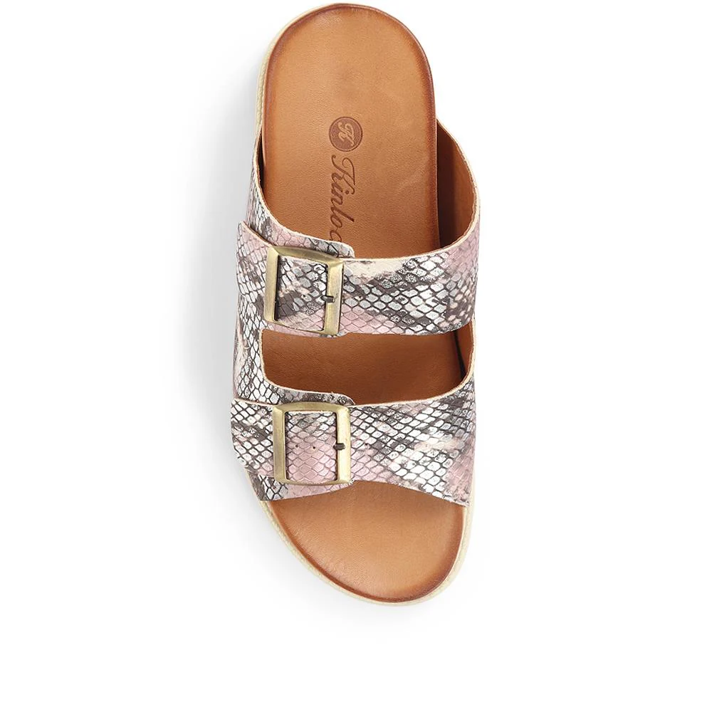Dual Strap Slider Sandals - METIN35502 / 322 309 - Metallic - Image 4