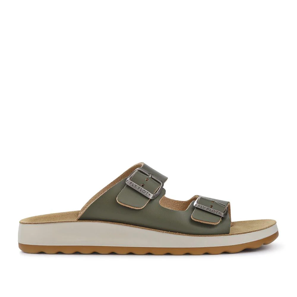 Fly Flot Dual-Strap Slip-On Sandals - FLY37069 / 323 229 - Khaki - Image 2