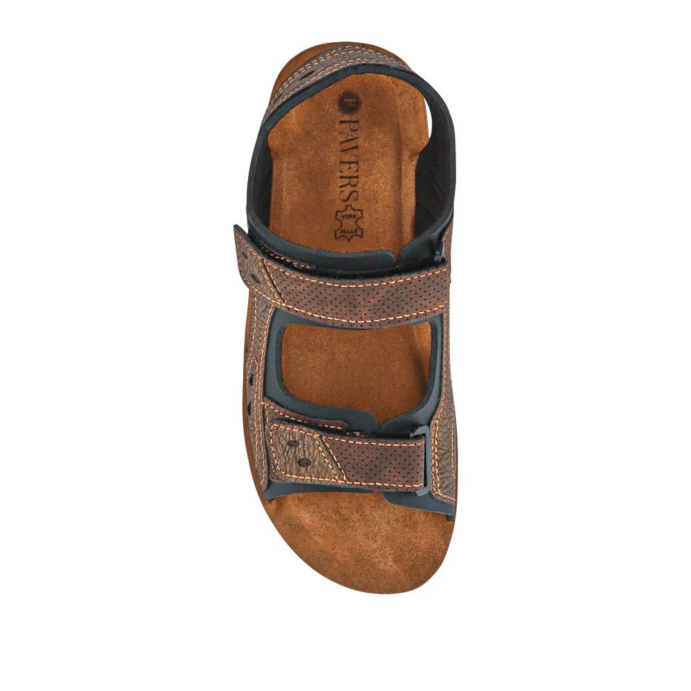 Dual Touch-Fasten Sandals - INB41012 / 326 993 - Brown - Image 4