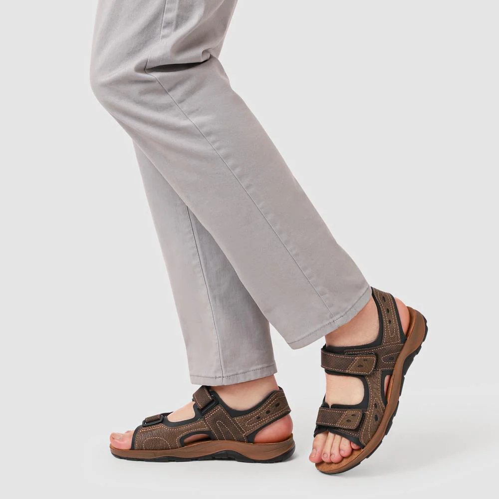 Dual Touch-Fasten Sandals - INB41012 / 326 993 - Brown - Image 5