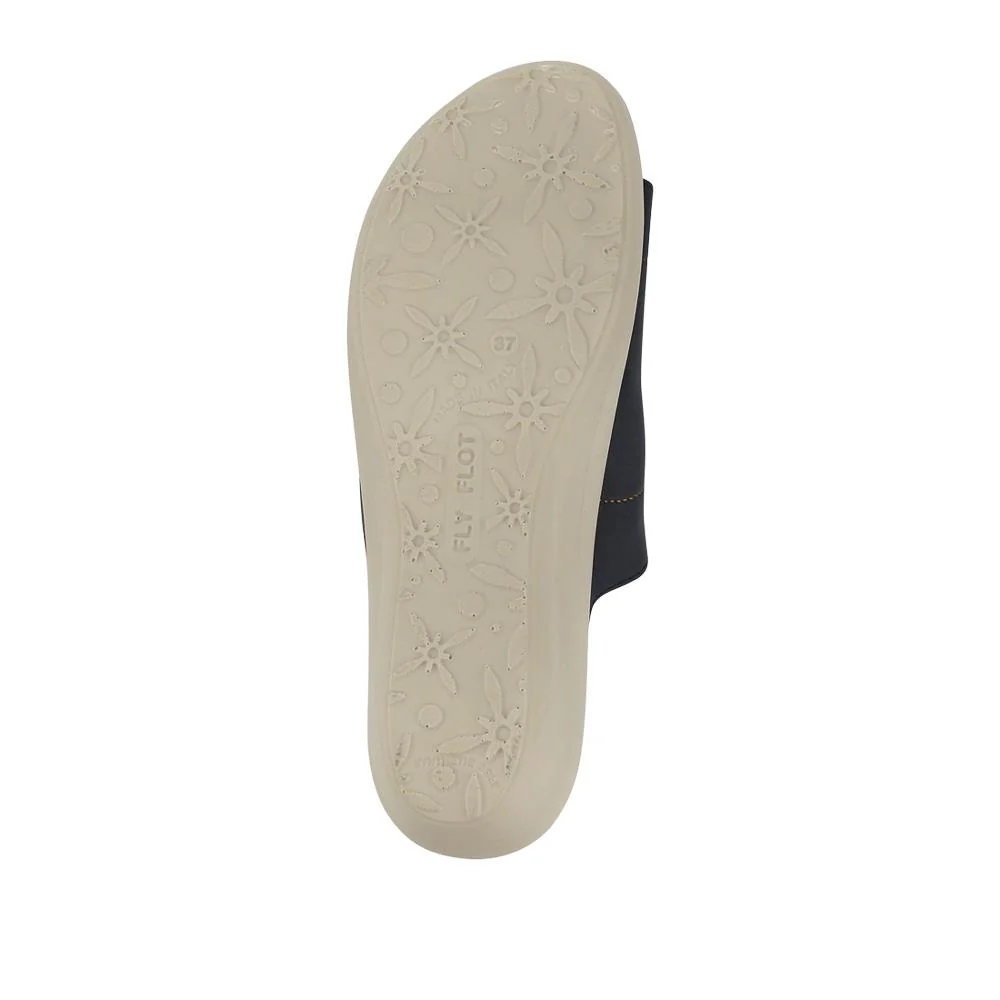 Dual-Touch-Fastening Leather Mules - FLY41049 / 326 679 - Blue - Image 5