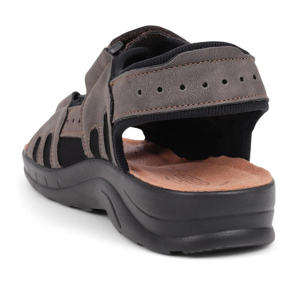 Dual-Touch-Fastening Sandals - FLY39099 / 324 767 - Dark Brown - Image 3