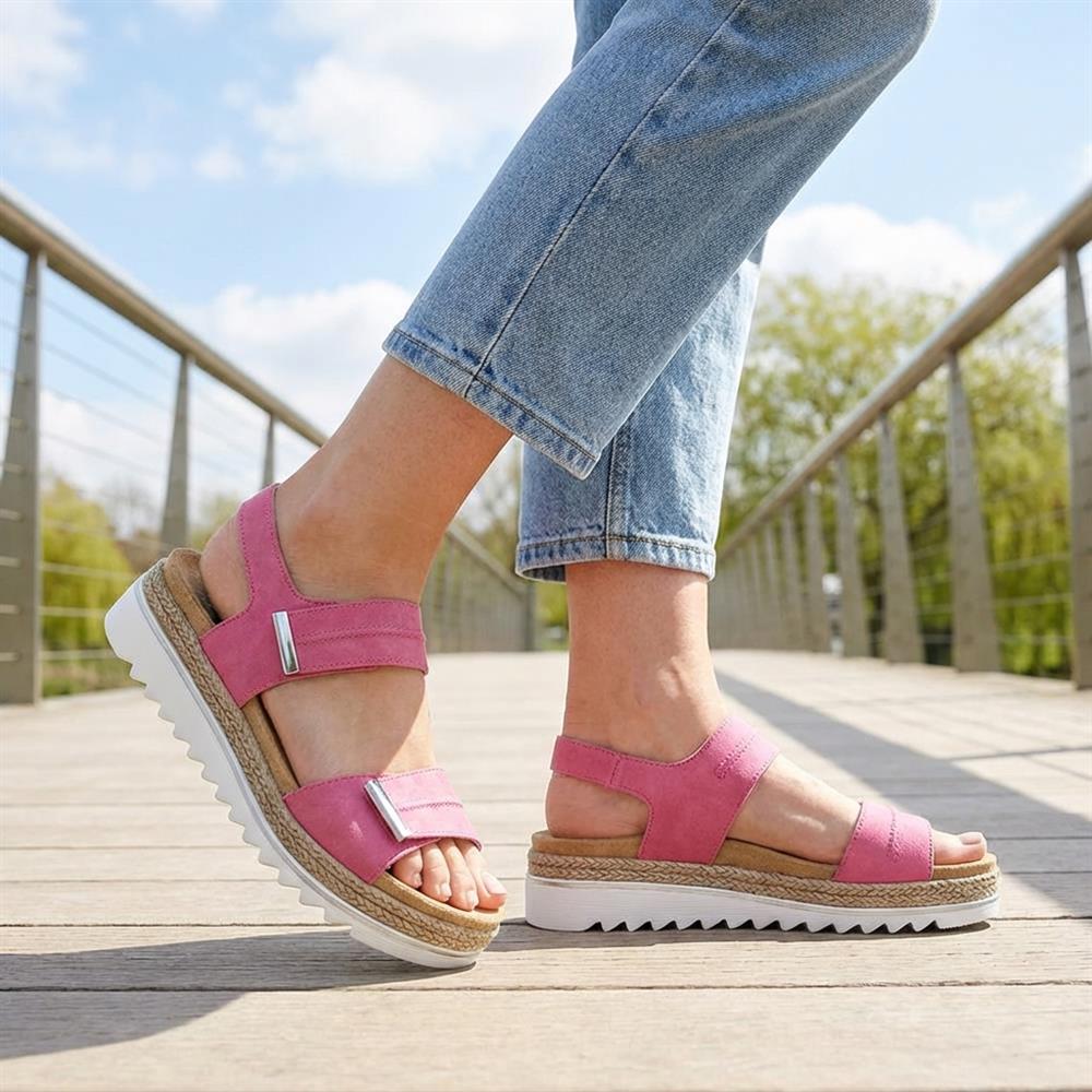 Dual Touch-Fastening Sandals - WBINS41055 / 327 235 - Pink - Image 2