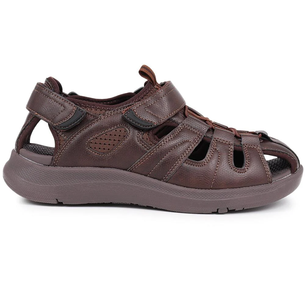 Dual Touch-Fastening Sandals - XIAM39003 / 325 673 - Dark Brown - Image 2