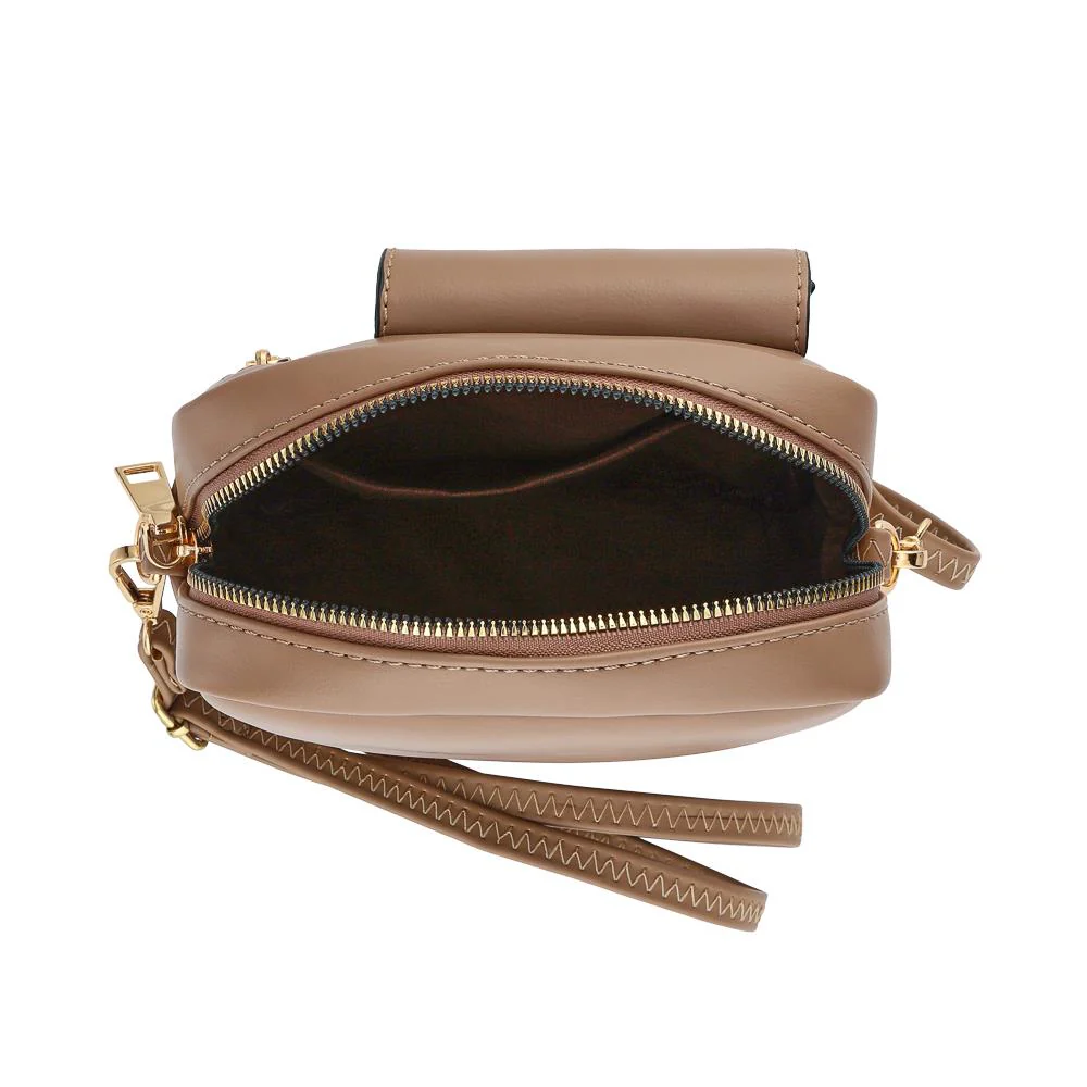 Dual-Zip Mini Handbag - PRETT42010 / 328 276 - Coffee - Image 3
