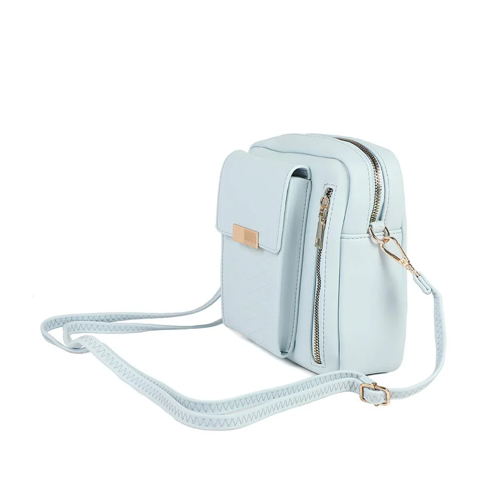 Dual-Zip Mini Handbag - PRETT42010 / 328 276 - Light Blue - Image 3