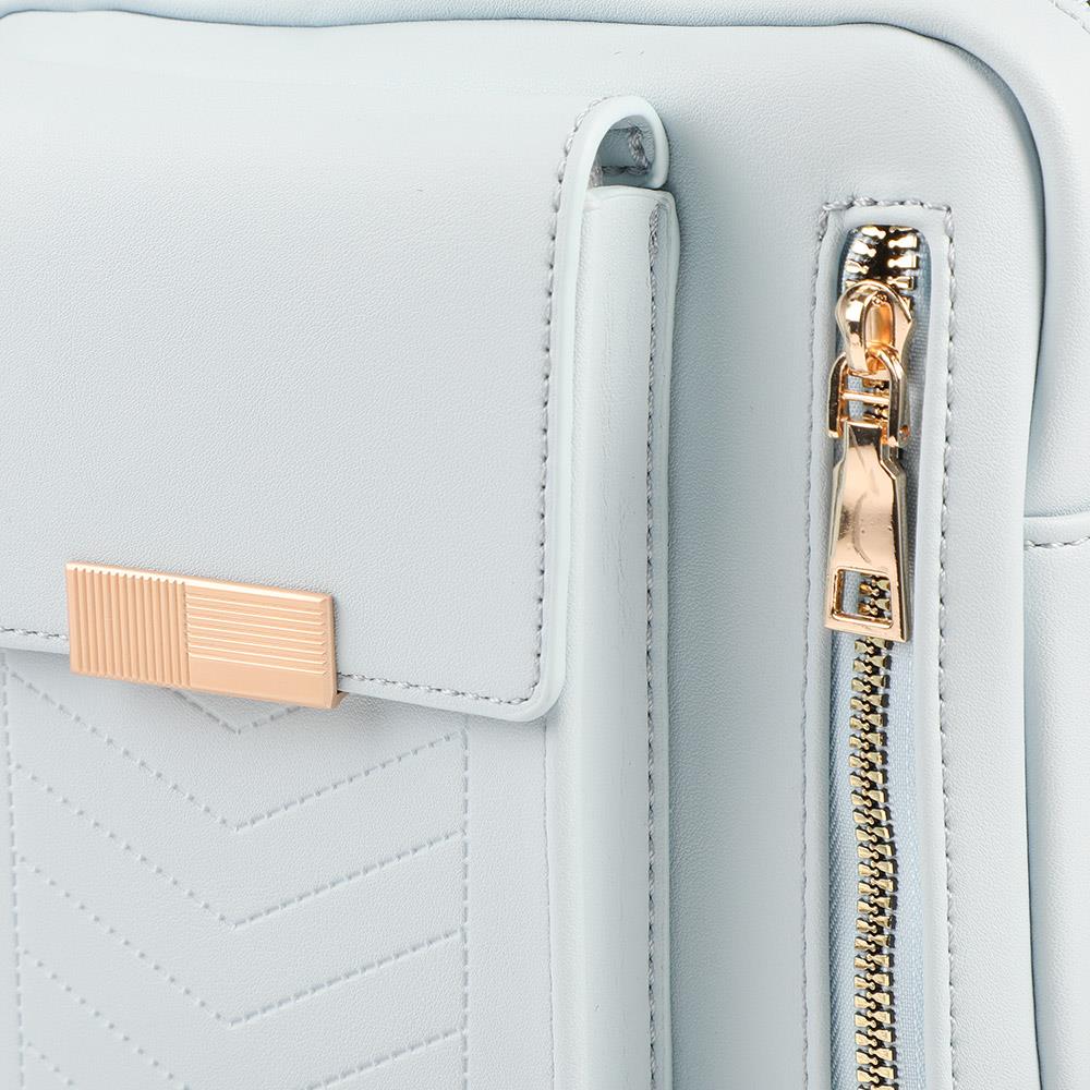 Dual-Zip Mini Handbag - PRETT42010 / 328 276 - Light Blue - Image 5