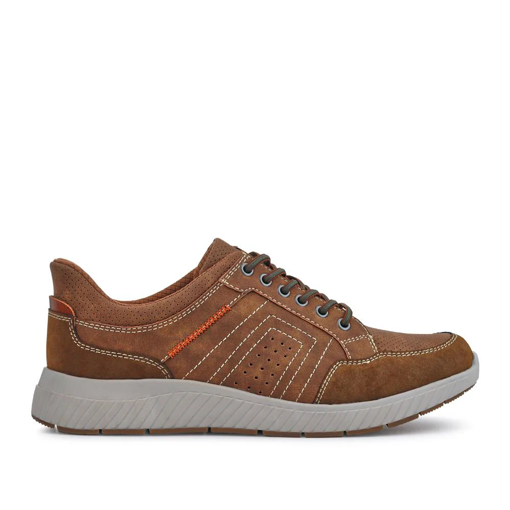 Easy Step In Wide Fit Bungee Laced Shoes - GANG41018 / 327 549 - Brown - Image 2