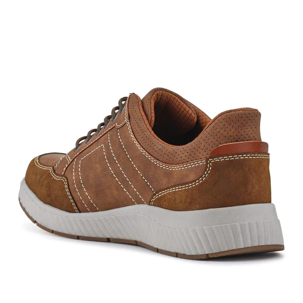 Easy Step In Wide Fit Bungee Laced Shoes - GANG41018 / 327 549 - Brown - Image 3