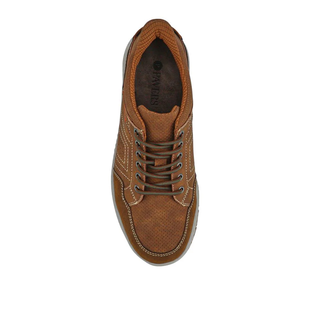 Easy Step In Wide Fit Bungee Laced Shoes - GANG41018 / 327 549 - Brown - Image 4