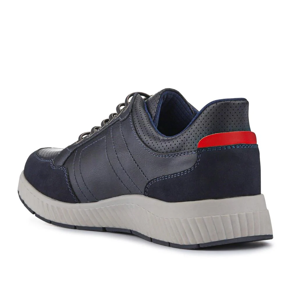 Easy Step In Wide Fit Bungee Laced Shoes - GANG41018 / 327 549 - Navy - Image 3