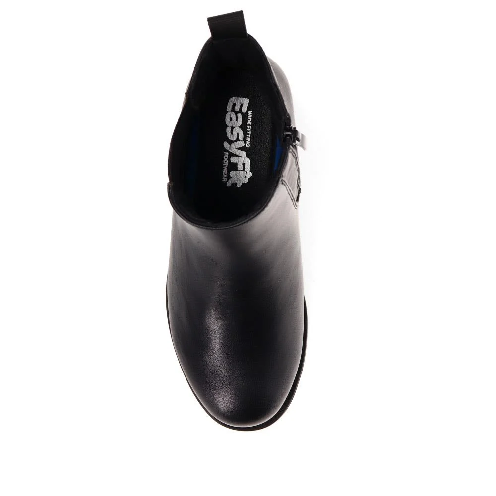 EasyFit Block-Heel Ankle Boots - CARELLA / 326 122 - Black - Image 5