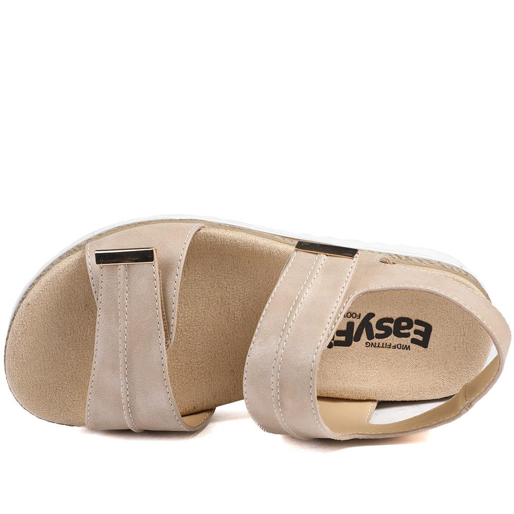 EasyFit Catena Extra Wide Touch Fasten Sandals - CATENA / 329 163 - Beige - Image 5
