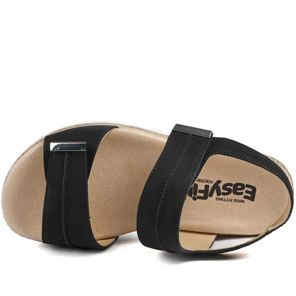 EasyFit Catena Extra Wide Touch Fasten Sandals - CATENA / 329 163 - Black - Image 5