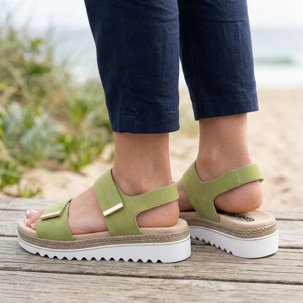 EasyFit Catena Extra Wide Touch Fasten Sandals - CATENA / 329 163 - Green - Image 2