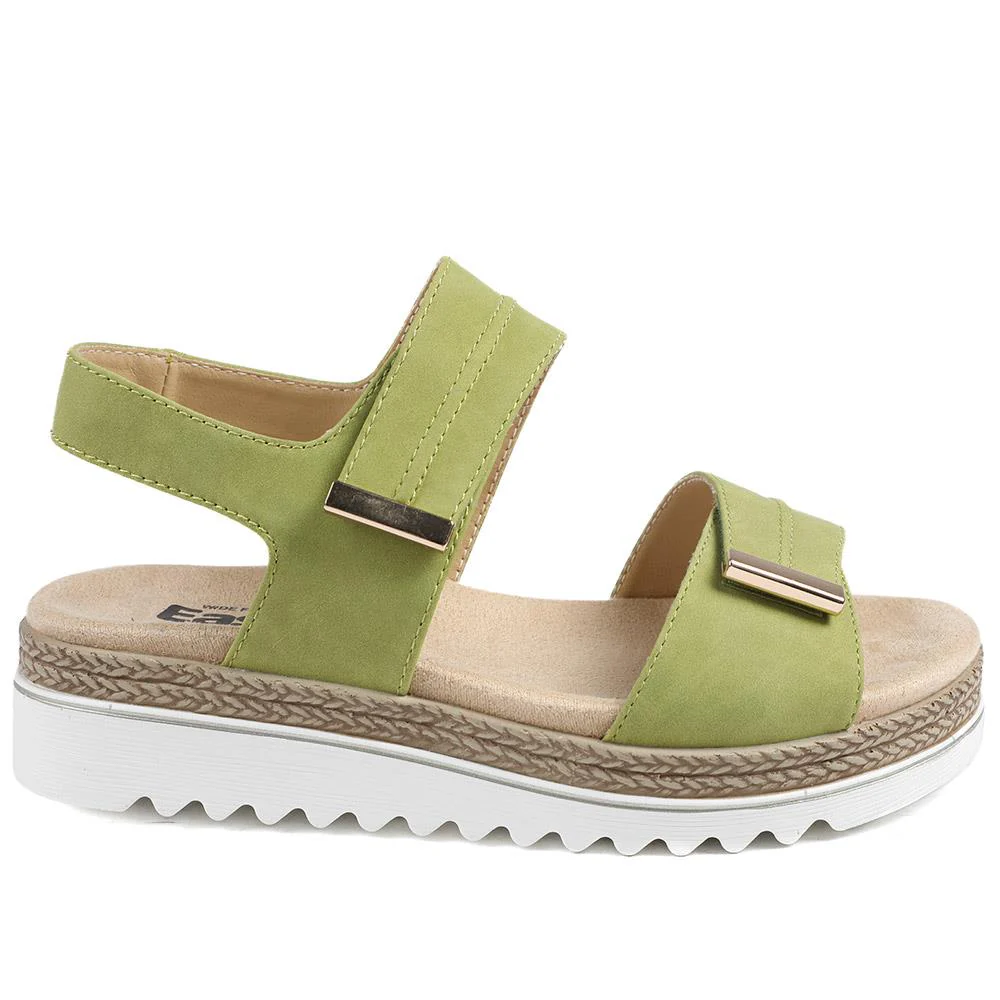 EasyFit Catena Extra Wide Touch Fasten Sandals - CATENA / 329 163 - Green - Image 3