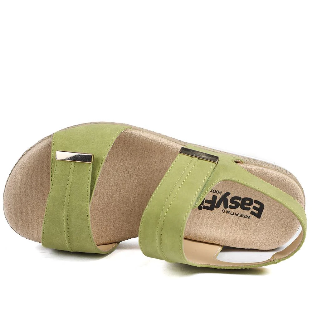 EasyFit Catena Extra Wide Touch Fasten Sandals - CATENA / 329 163 - Green - Image 5