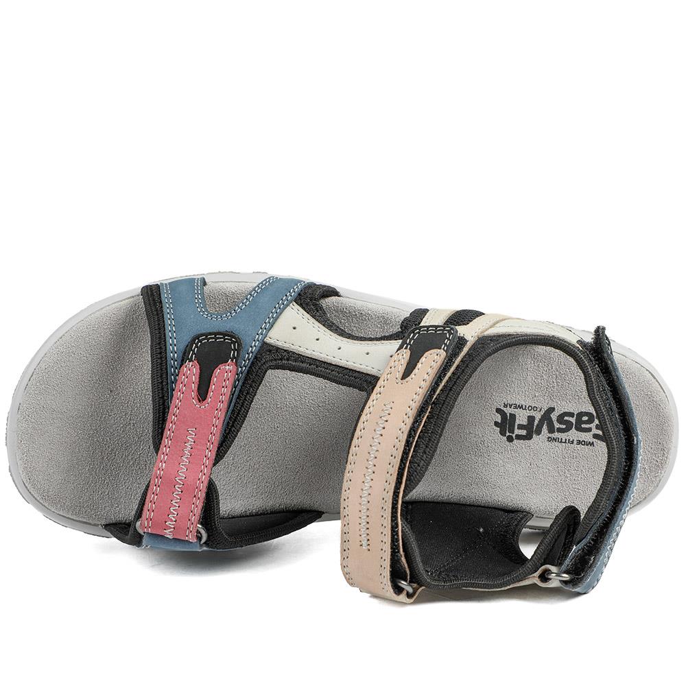 Easyfit Cella Extra Wide Fit Touch Fasten Sandals - CELLA / 329 122 - Black Multi - Image 5