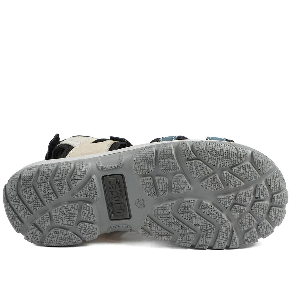 Easyfit Cella Extra Wide Fit Touch Fasten Sandals - CELLA / 329 122 - Black Multi - Image 6