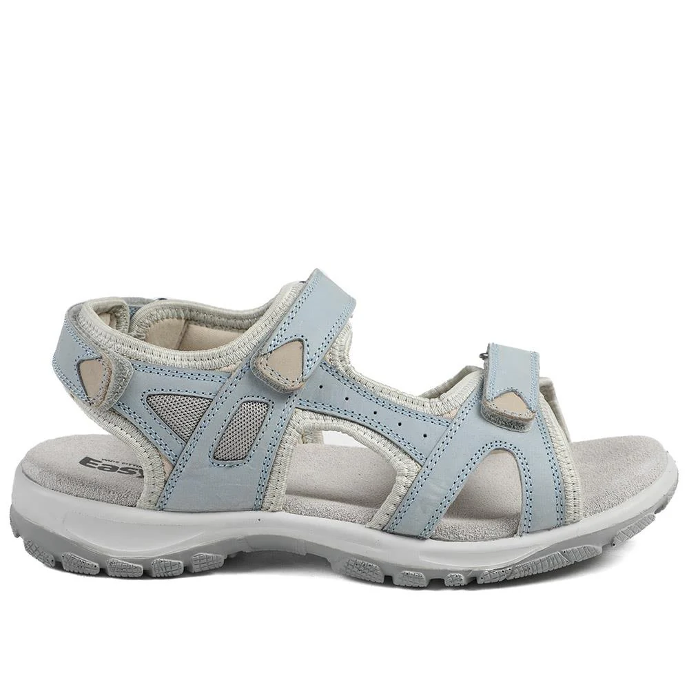 Easyfit Cella Extra Wide Fit Touch Fasten Sandals - CELLA / 329 122 - Light Blue - Image 3