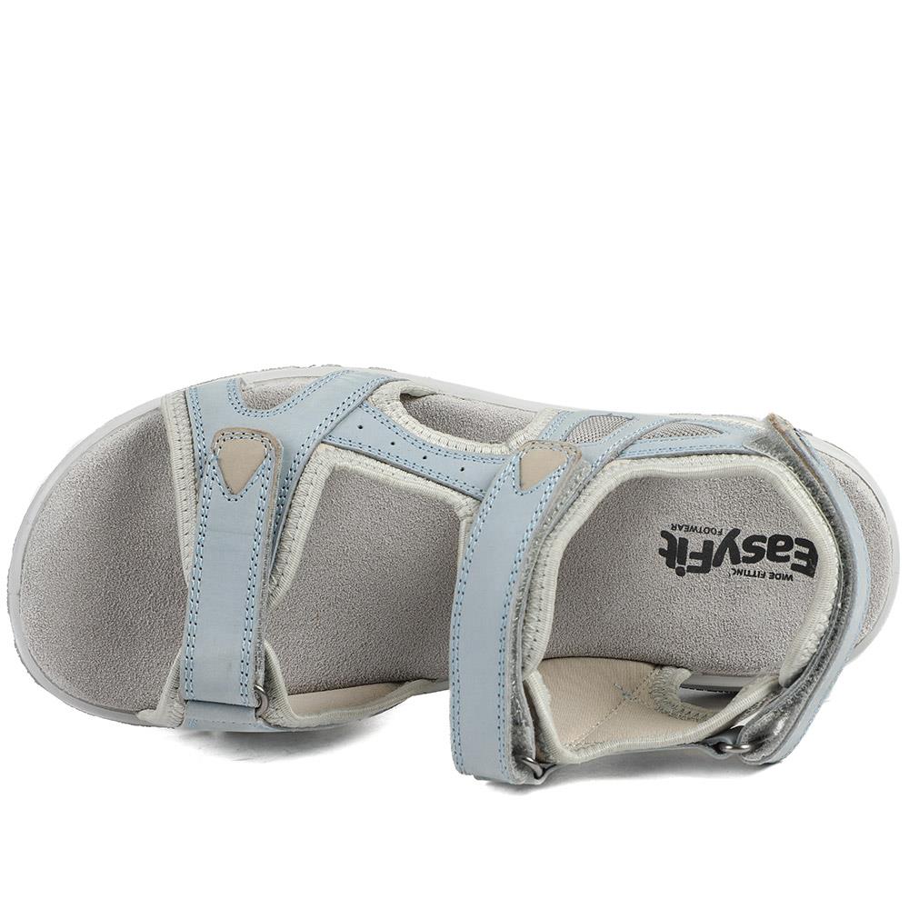 Easyfit Cella Extra Wide Fit Touch Fasten Sandals - CELLA / 329 122 - Light Blue - Image 5