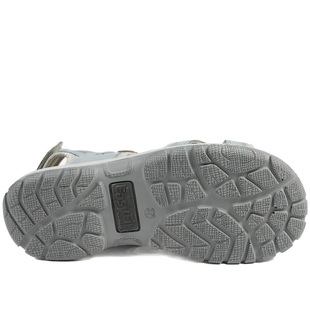 Easyfit Cella Extra Wide Fit Touch Fasten Sandals - CELLA / 329 122 - Light Blue - Image 6