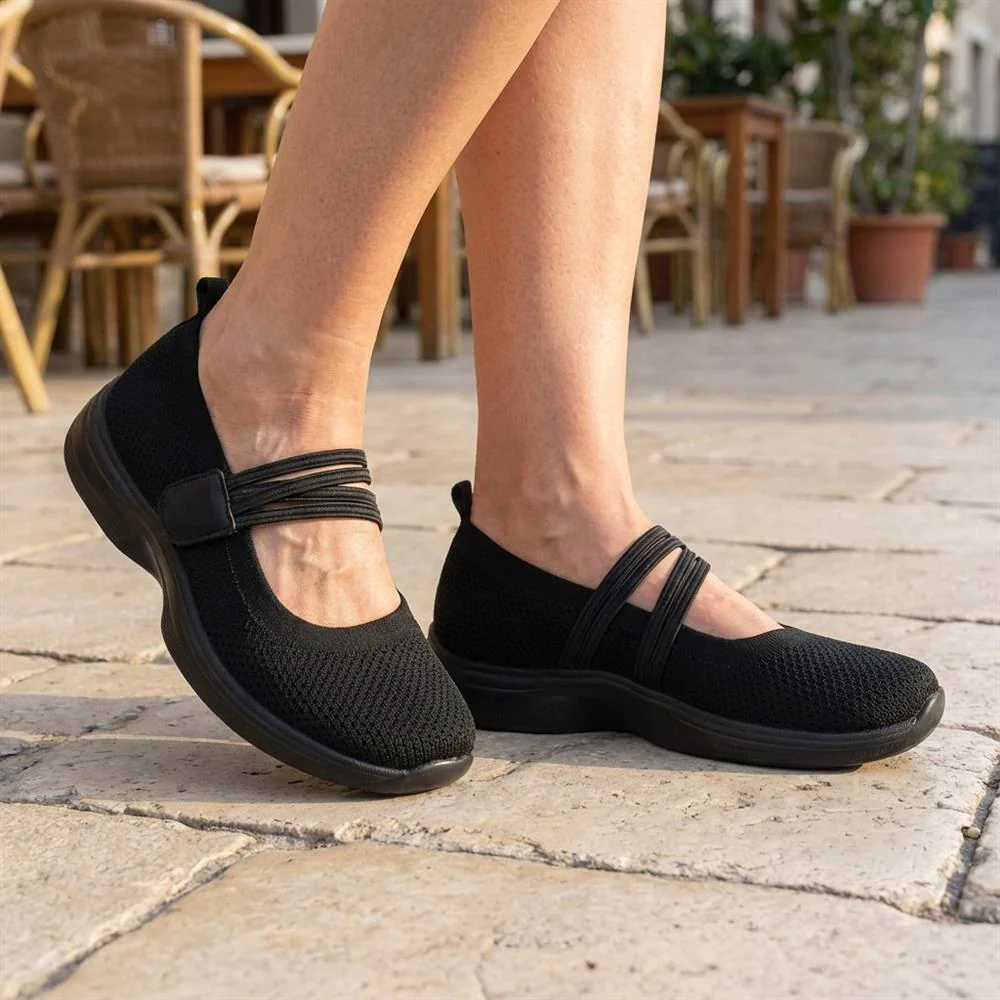 EasyFit Extra Wide Breathable Mary Janes - LALLA / 329 057 - Black - Image 2