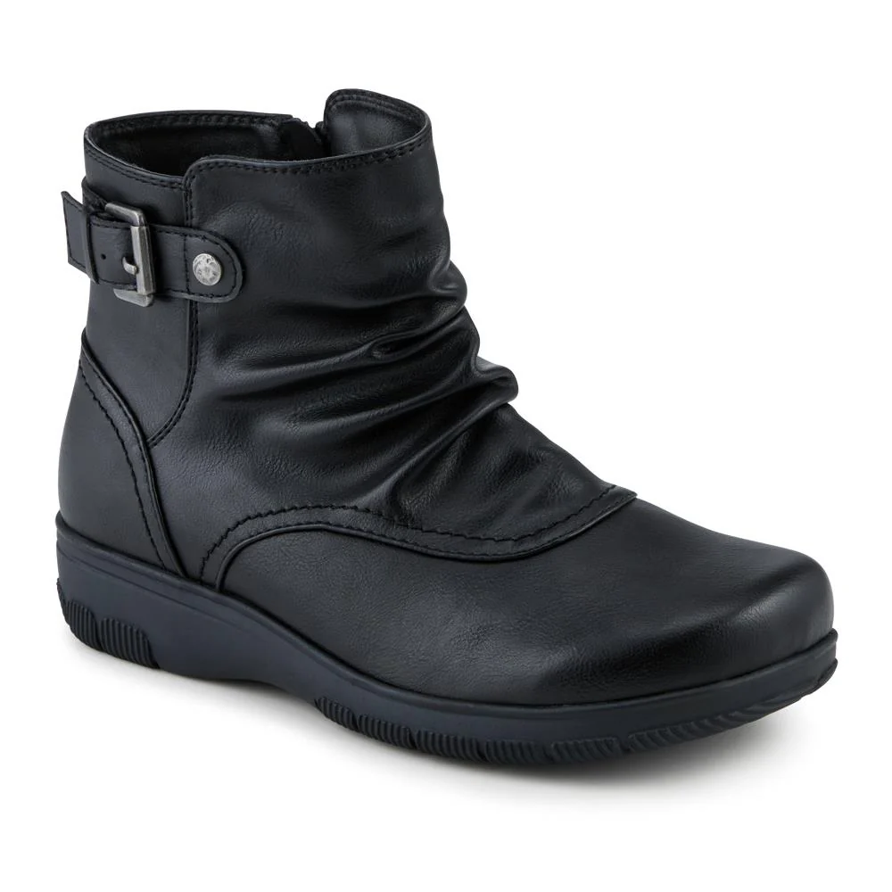 EasyFit Extra Wide Buckled Ankle Boots - WINNIPEG / 328 290 - Black
