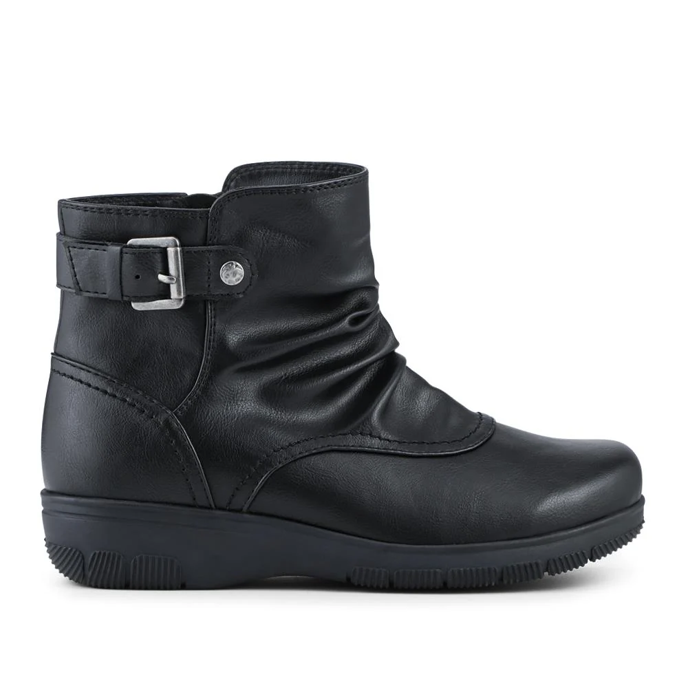 EasyFit Extra Wide Buckled Ankle Boots - WINNIPEG / 328 290 - Black - Image 2