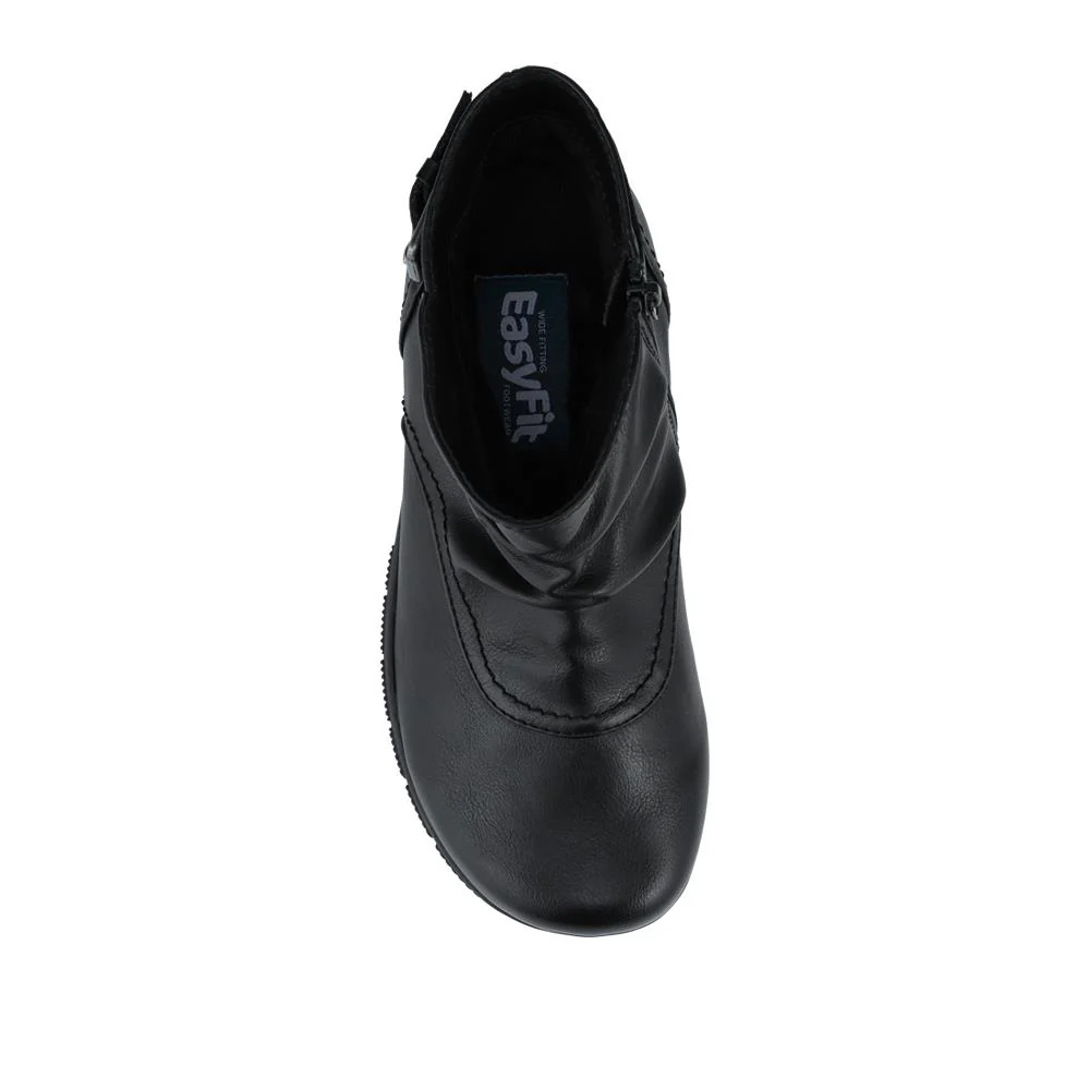 EasyFit Extra Wide Buckled Ankle Boots - WINNIPEG / 328 290 - Black - Image 4
