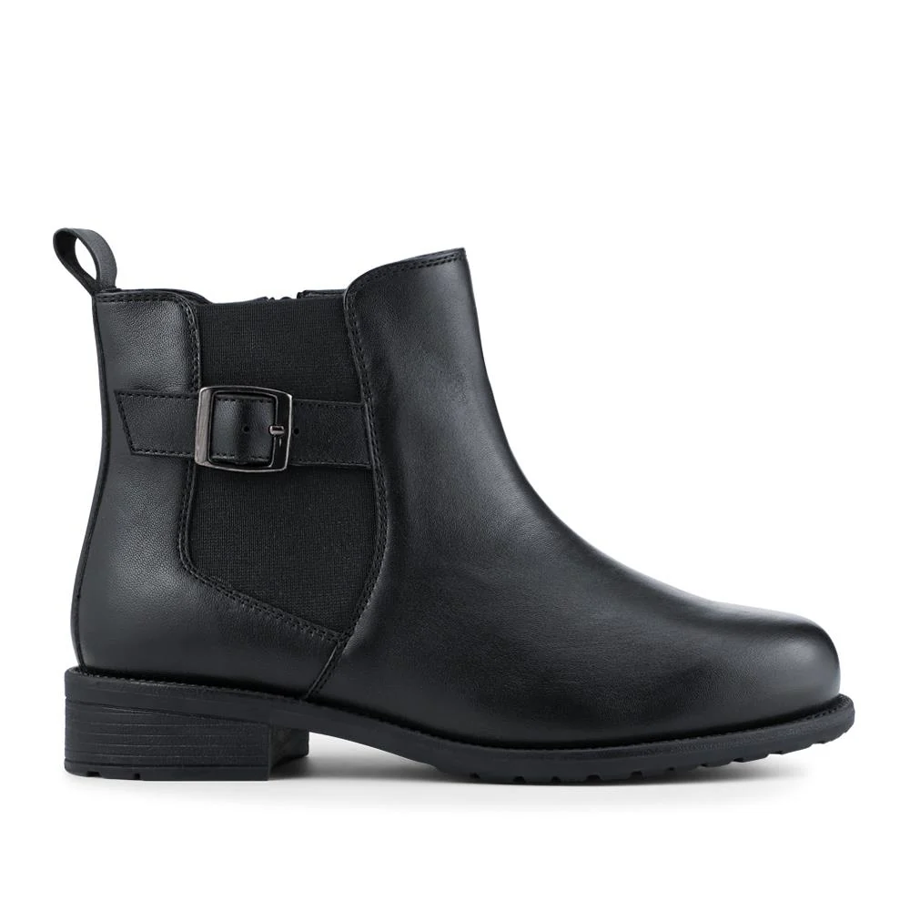 EasyFit Extra Wide Fit Leather Boots - LAYCIE / 328 475 - Black - Image 2