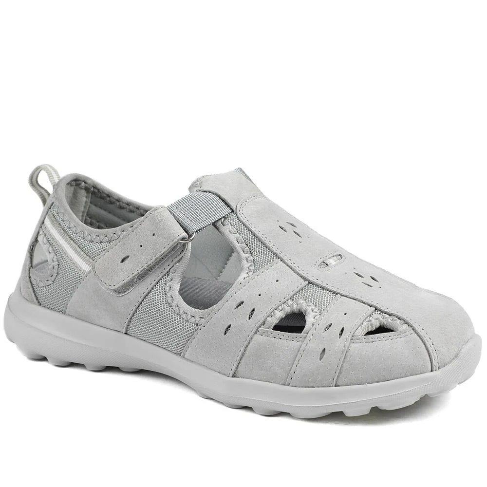 Easyfit Extra Wide Leather Monk Shoes - BLYTHE / 328 992 - Grey