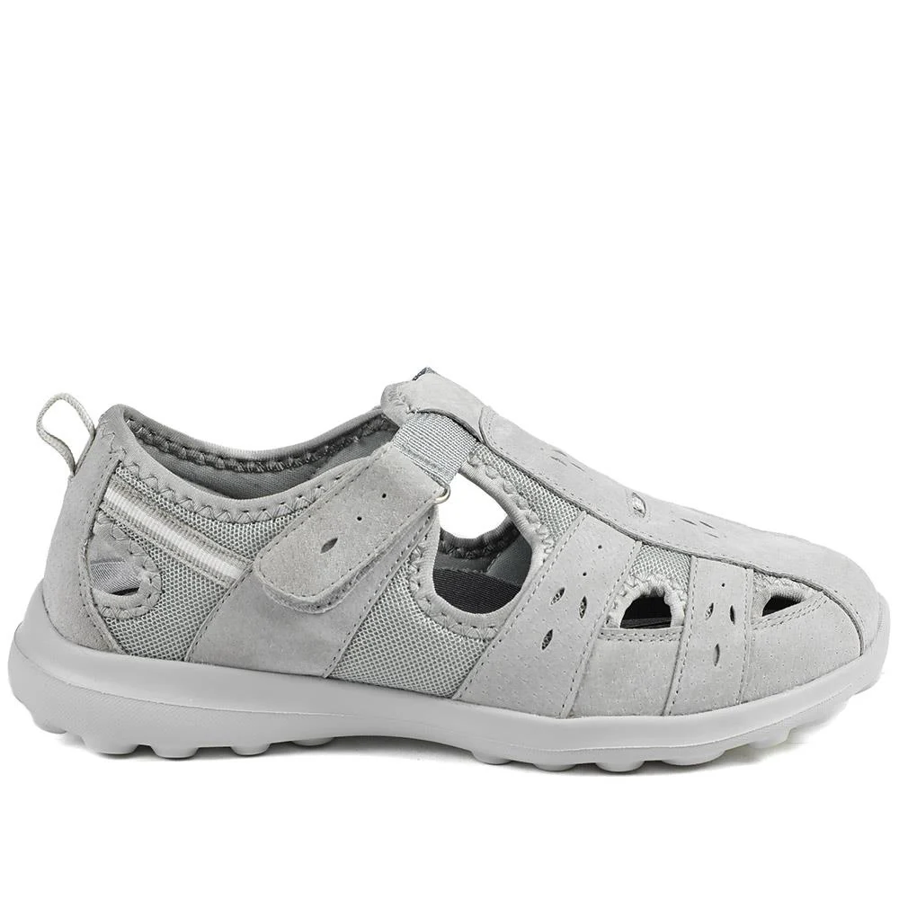 Easyfit Extra Wide Leather Monk Shoes - BLYTHE / 328 992 - Grey - Image 3