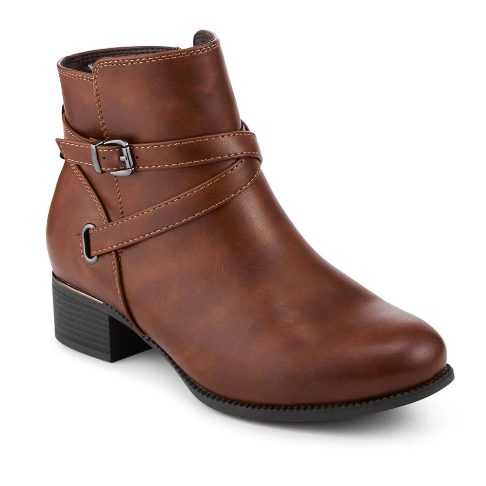 EasyFit Extra Wide Smart Zip Up Ankle Boots - CYNTHIA / 328 263