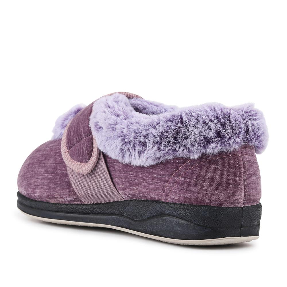 EasyFit Extra Wide Touch Fasten Slippers - SKYE / 327 937 - Lavender - Image 3