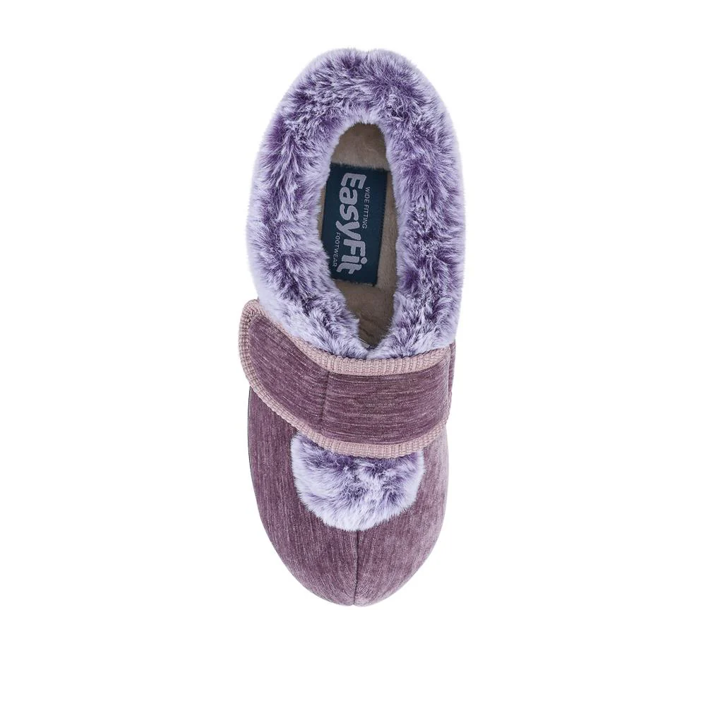 EasyFit Extra Wide Touch Fasten Slippers - SKYE / 327 937 - Lavender - Image 4
