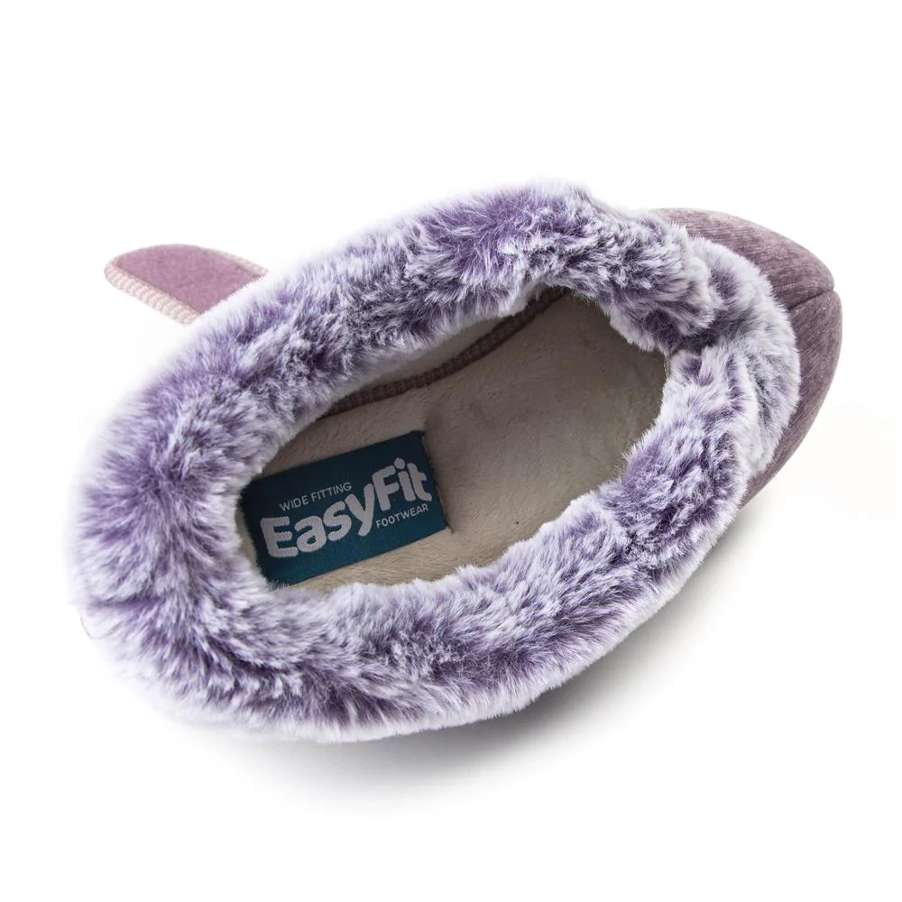 EasyFit Extra Wide Touch Fasten Slippers - SKYE / 327 937 - Lavender - Image 6