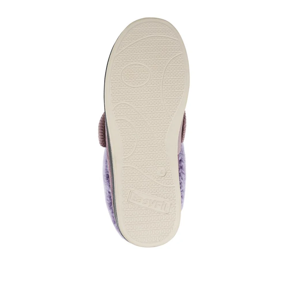 EasyFit Extra Wide Touch Fasten Slippers - SKYE / 327 937 - Lavender - Image 7
