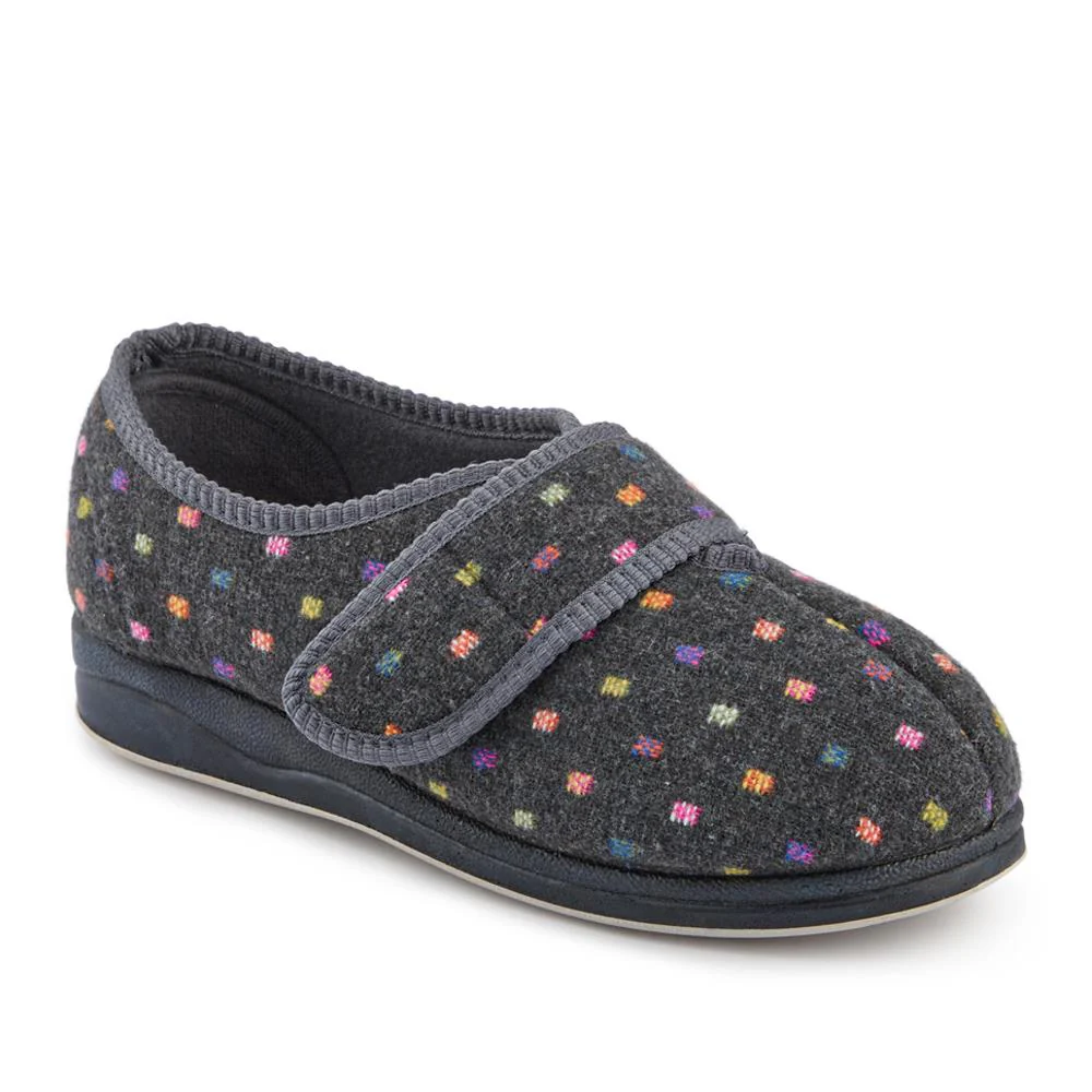 EasyFit Extra-Wide Touch-Fasten Slippers - ZINA / 327 936
