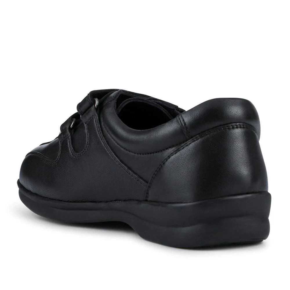 EasyFit Extra Wide Leather Touch-Fastening Shoes - HENRIETTA / 328 428 - Black - Image 3
