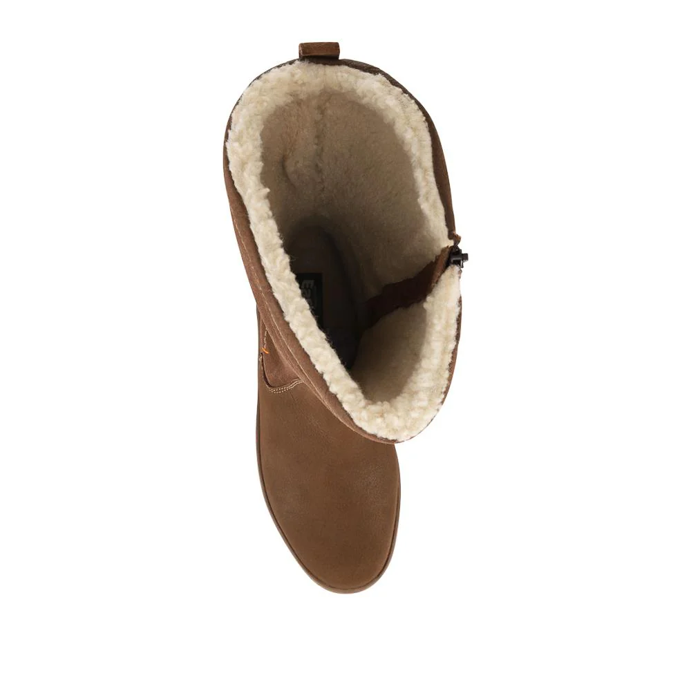 EasyFit Extra Wide Warm Leather Boots - MARGERET / 328 228 - Brown - Image 4