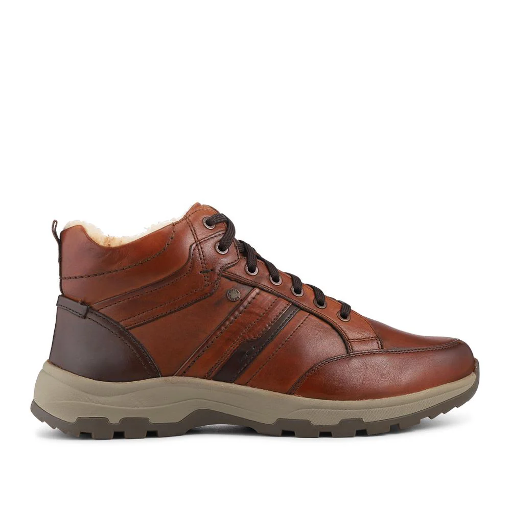EasyFit Extra Wide Warm Lined Walking Boots - JACOB / 328 143 - Cognac - Image 2
