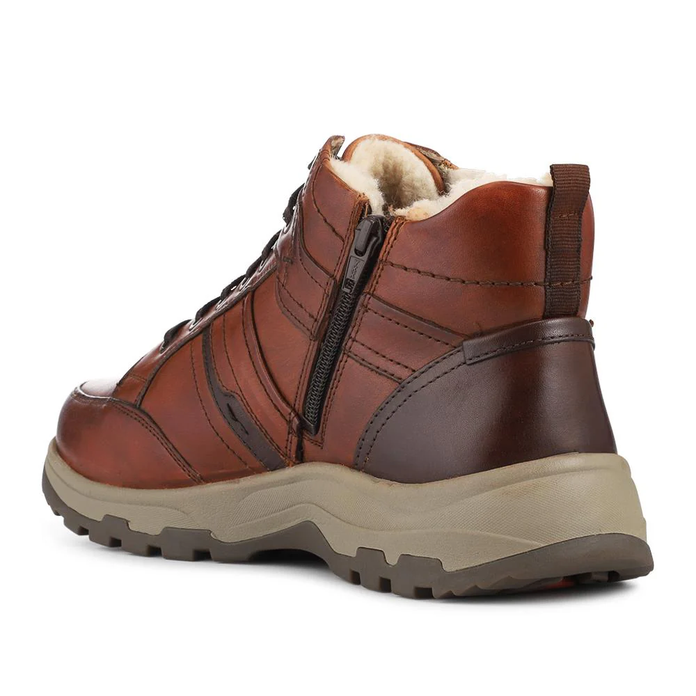 EasyFit Extra Wide Warm Lined Walking Boots - JACOB / 328 143 - Cognac - Image 3