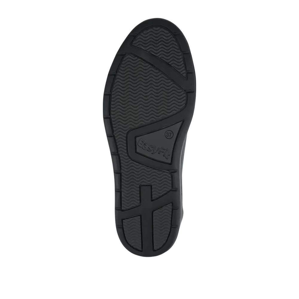 EasyFit Extra Wide Leather Zip & Lace Trainers - MICAELA / 328 113 - Black - Image 5
