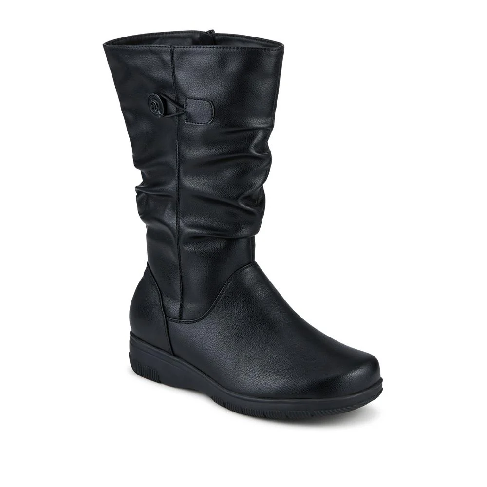 EasyFit Extra Wide Zip-Up Boots - KIARRA / 328 470 - Black
