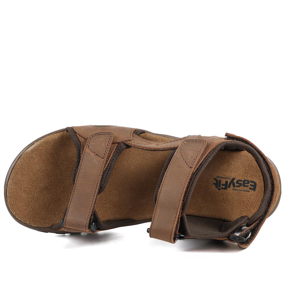 EasyFit Marius Extra Wide Leather Sandals - MARIUS / 329 049 - Brown - Image 5